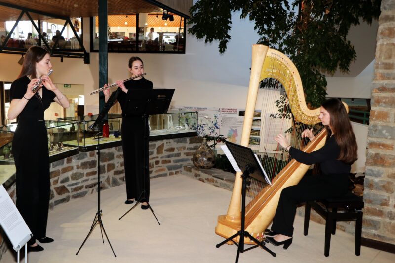 Trio, Preisträgerkonzert, Höhr-Grenzhausen, Keramikmuseum, 2024, Harfe und Querflöten