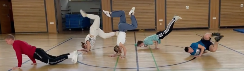 Breakdance-Projekt, 9b, Sportunterricht, Französischunterricht, Gutmann, Jaeger