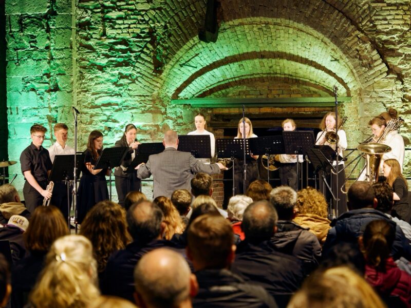 Blechbläser Schulen musizieren Begegnungskonzerte Sayner Hütte