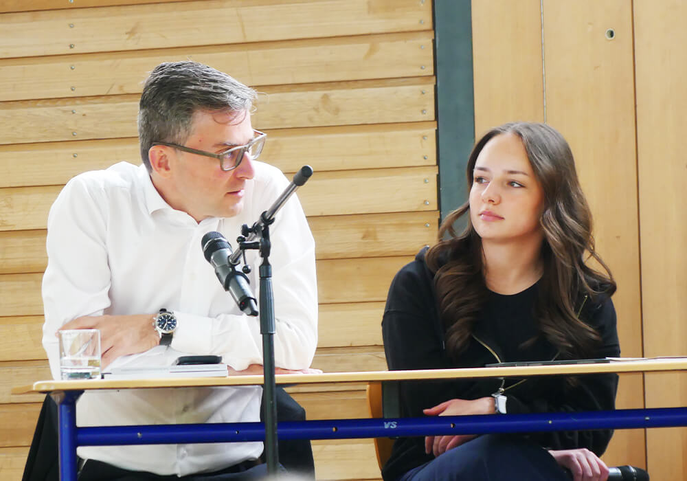 Demokratietag Podiumsdiskussion am Landesmusikgymnasium RLP