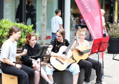 Das Gitarrenensemble „cantomano“ am Landesmusikgymnasium RLP